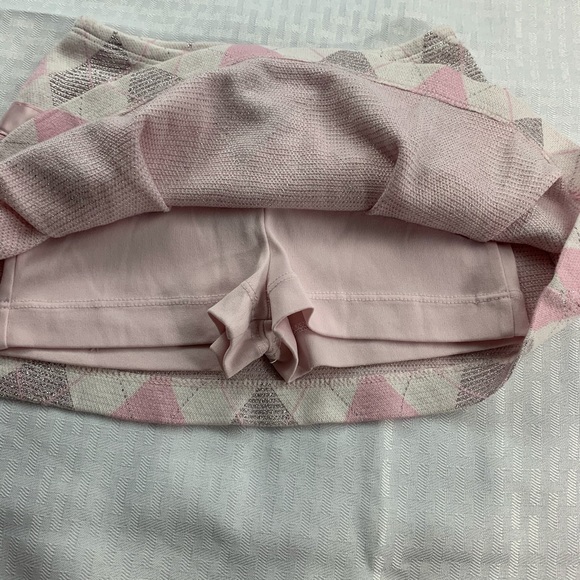 LA MOVERS GIRL ARGYLE GLITTER SKIRT E175 - Picture 4 of 7